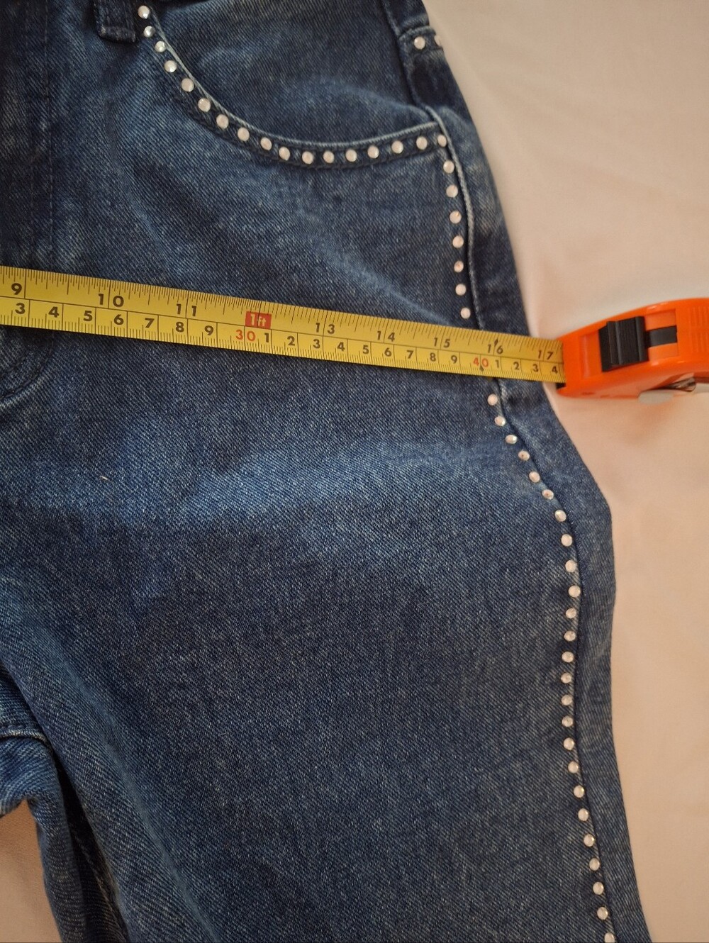 Dolls Kill/ Bratz Straight-Leg Jeans with Stud Trim On Pockets And Sides. Lady S - Picture 7 of 12